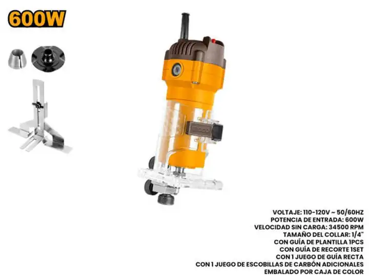 Enrutador fresadora de laminado 600 W