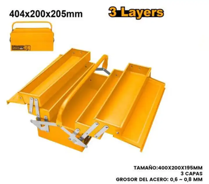 Caja de herramientas metal 3 estantes