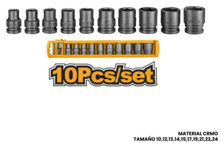 Juego 10 dados impacto 1/2"