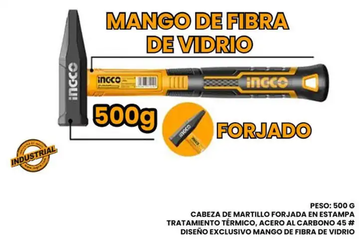 Martillo mango fibra 500g