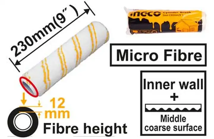 Rodillo para pintar microfibra 9"