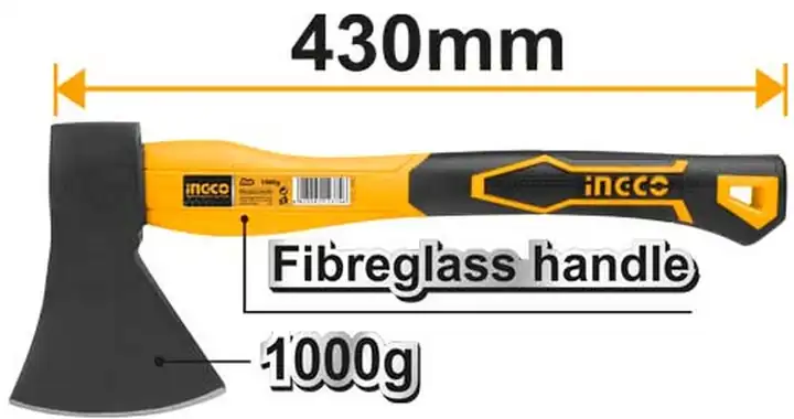 Hacha de mano mang. fibra 1000gr