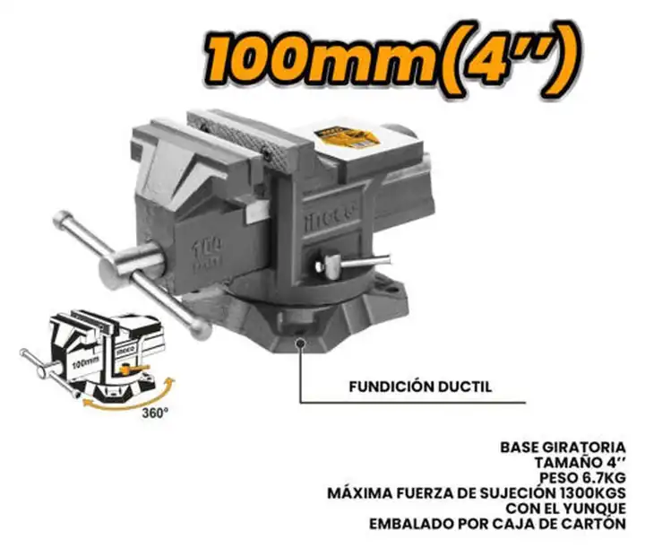 Prensa de banco 4pulgadas