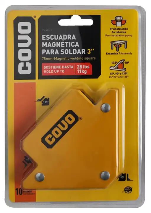 Escuadra magnética para soldar 3"