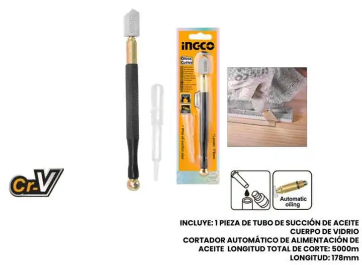 Corta vidrio trabajo pesado 178mm