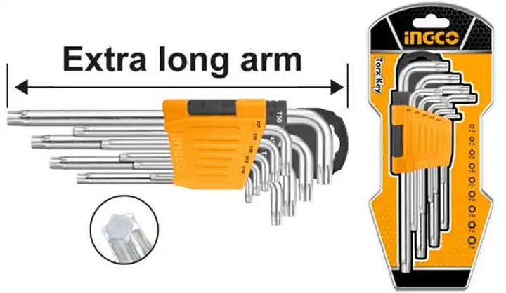Juego de llaves torx extralarga 9pzas