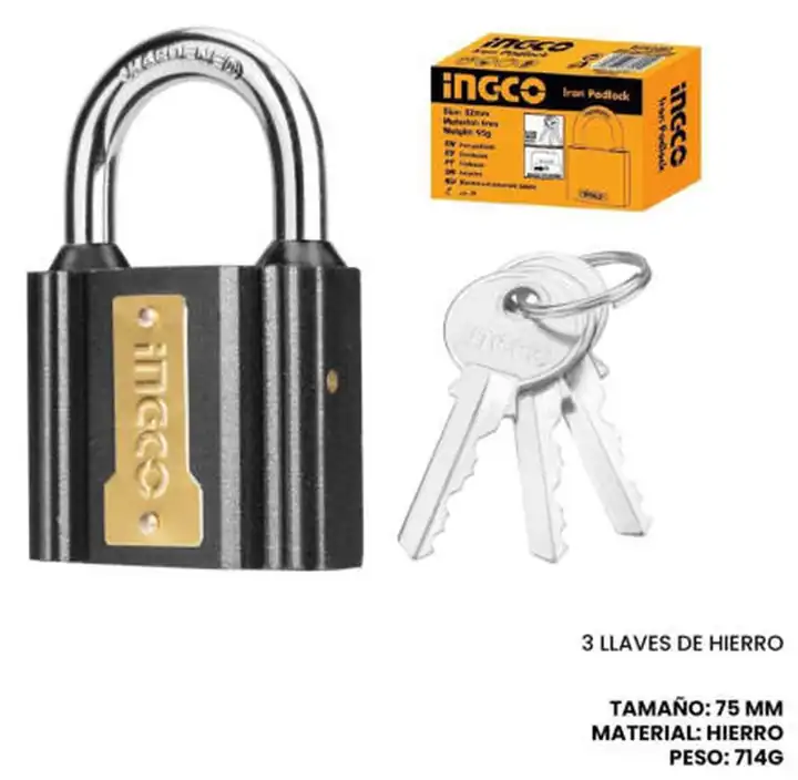 Candado de hierro 75mm