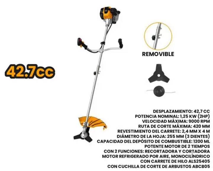 Desmalezadora 2 HP 42.7cc