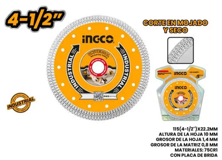 Disco d corte diam. ultraf. 4-1/2x22.2mm