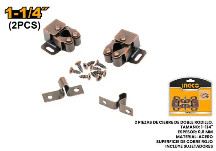 Juego de pestillo doble 1.1/4" 2pzas