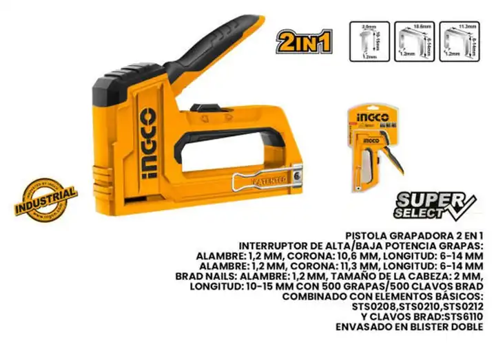 Grapadora clavadora 2en1