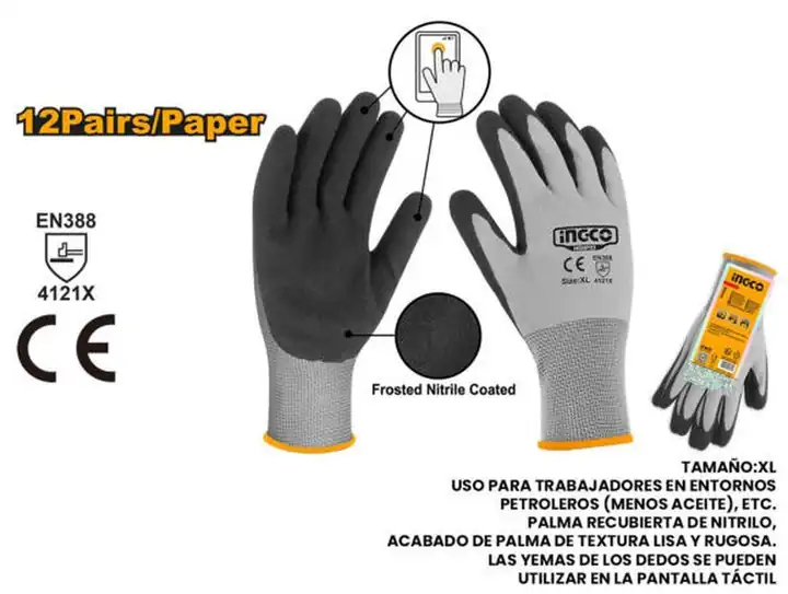 Guantes de nitrilo xl pantallas tactil