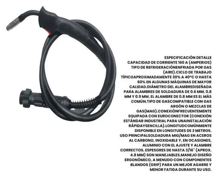 Antorcha de soldadura 160 amp