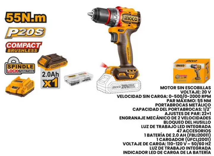 Taladro compacto inalámbrico