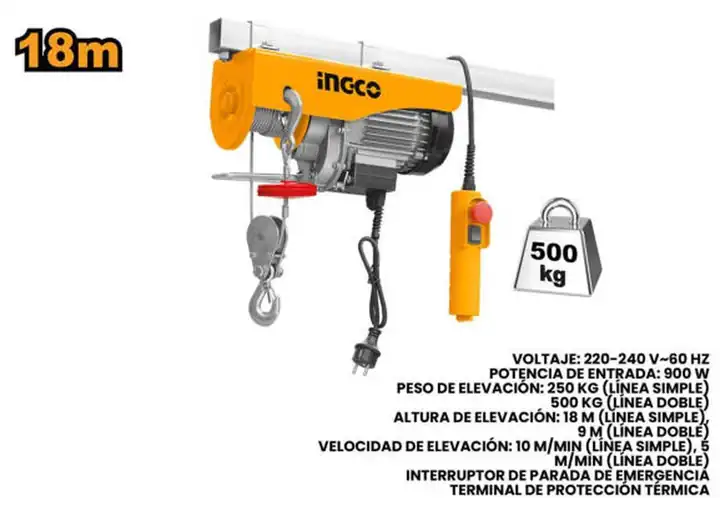 Elevador eléctrico 18m 900 W