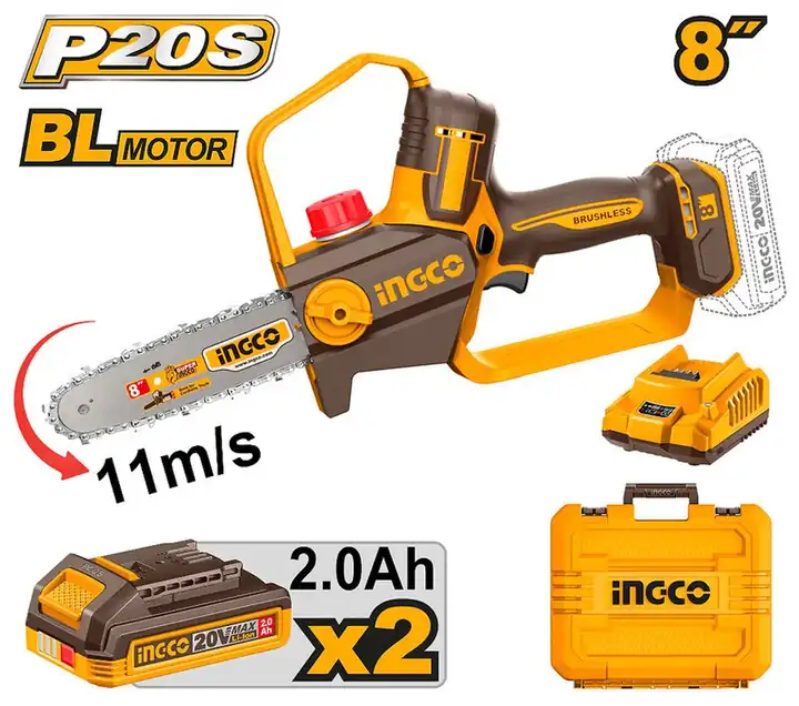 Motosierra 8" inalámbrica 20 V