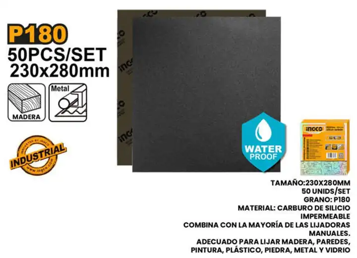 Lija impermeable p180
