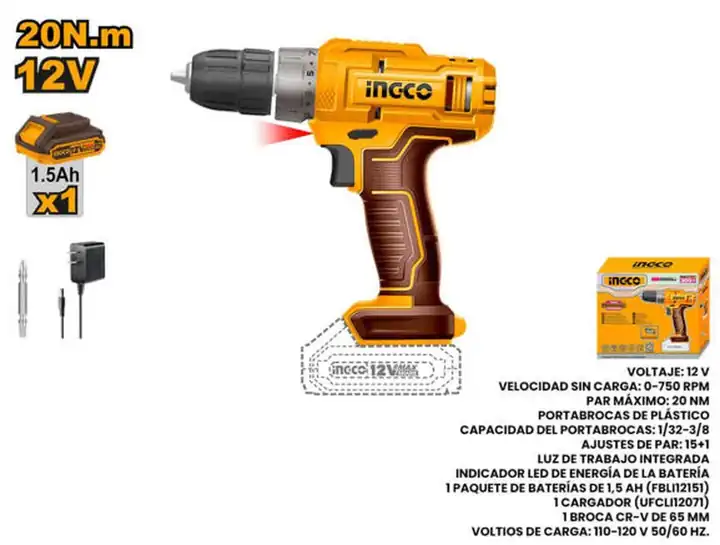 Taladro inalámbrico 12 V