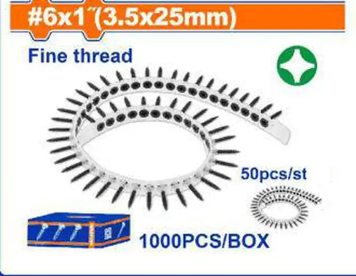 Tira de tornillos para drywall 6x1"