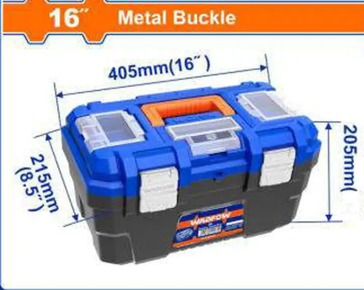 Caja de herramientas 16" broche metálico