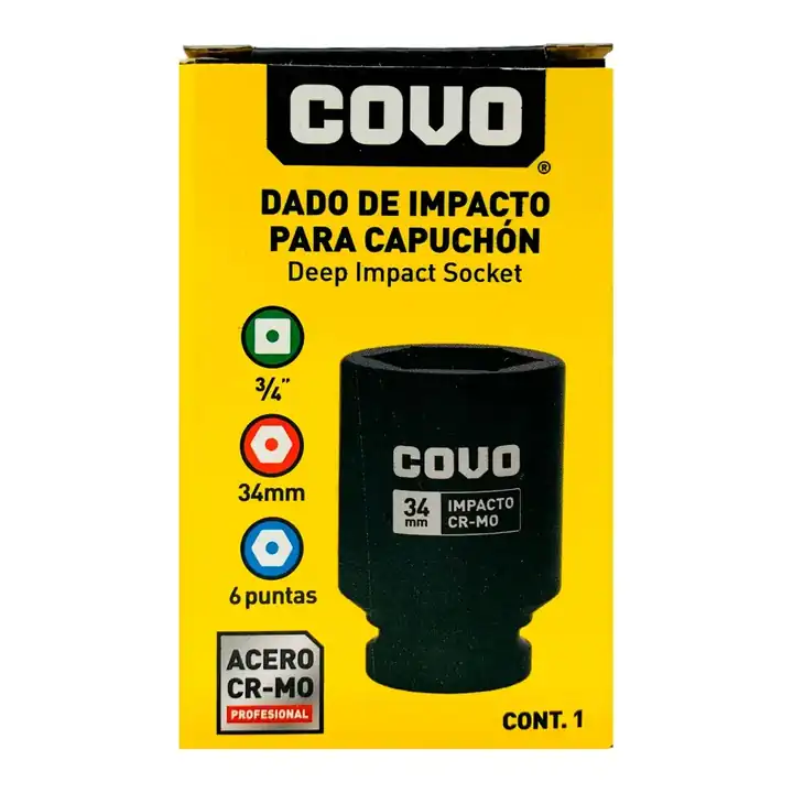 Dado de impacto 34 mm x 3/4"