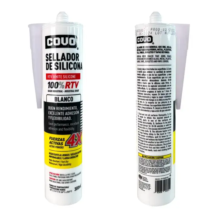 Sellador de silicona RTV blanco 300 ml