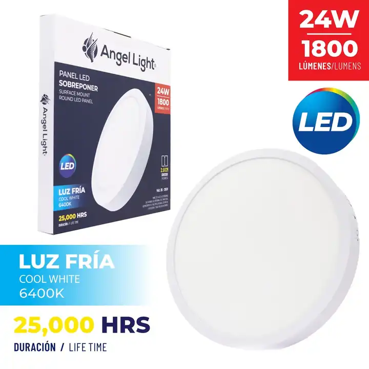 Lámpara LED redonda superficial 24 W 11.5" luz blanca