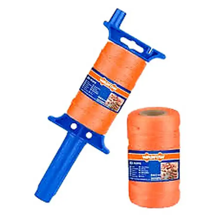 Enrollador con hilo naranja de albañil 1,5 mm x 100 m