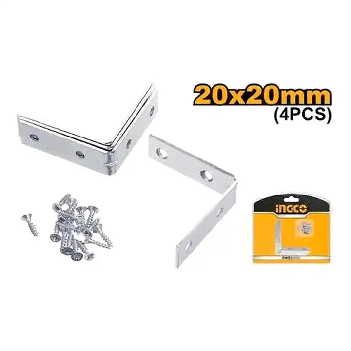 Juego de 4 soportes de esquina 20 x 20 mm