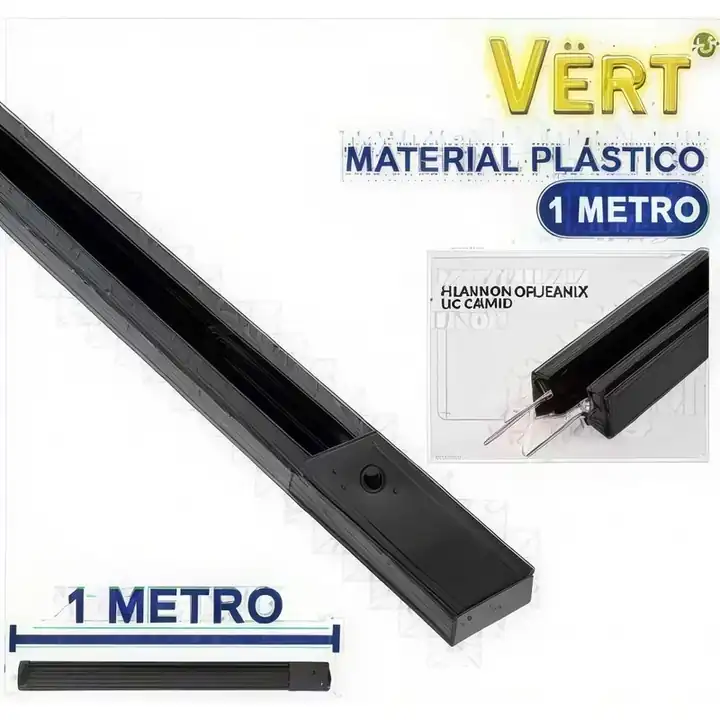Riel para lámparas 1 m negro