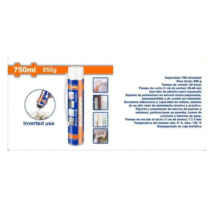 Espuma expansiva de poliuretano 750 ml