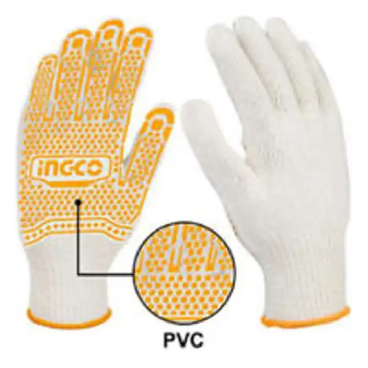 Guantes de algodón con puntos de PVC talla XL