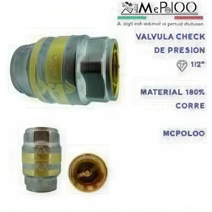 Válvula check de presión 1/2" de cobre